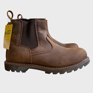 NWB Ad Tec 6" Crazy Horse Soft Toe Chelsea Work Boots Men's 11.5W Leather Rugged